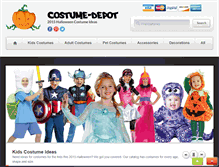 Tablet Screenshot of costume-depot.com